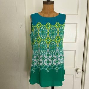 YOGA BLOGGER🧘🏻‍♀️Rose & Oliver Bohemian Chiffon Top/ Neon and Turquoise Colors